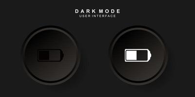 Simple Creative Battery User Interface in Dark Neumorphism Design