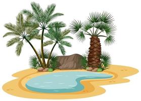 Desert landscape with nature tree elements vector