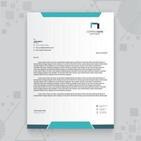 Blue Creative Business Letterhead Template vector