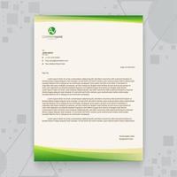 Green Gradient Creative Business Letterhead Template vector