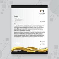Luxury Golden Creative Business Letterhead Template vector