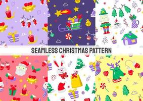 Seamless Christmas Patterns vector