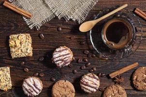 Background with cookies and coffee