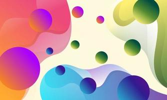 Abstract colorful flow shapes background vector