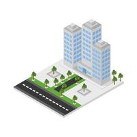 Isometric skyscraper on white vector