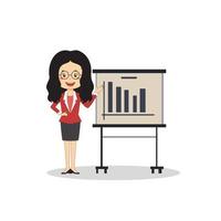 Business Woman Presenting vector