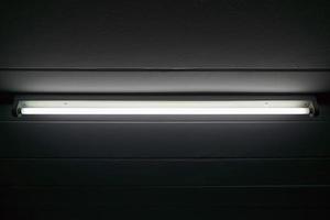 An illuminated fluorescent light photo