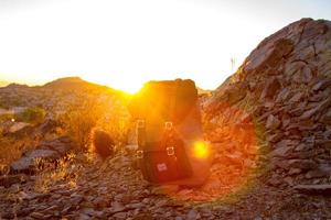 Phoenix, Arizona, 2020 - Herschel backpack at sunset photo