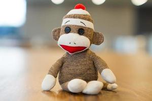 Mexico City, Mexico, 2020 - Close-up of a sock monkey photo