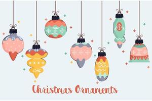 Christmas Ornaments Illustration Pack vector