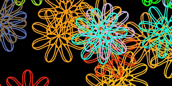 Multicolor template with abstract forms. vector