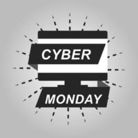 banner de venta de cyber monday vector