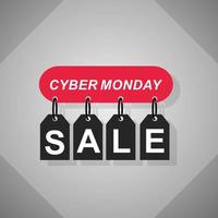 banner de venta de cyber monday vector