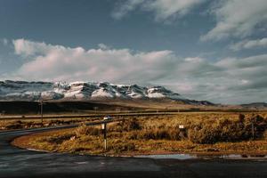 Cape Town, South Africa, 2020 - Road in front of snowcapped mountains photo