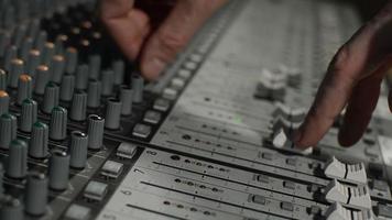 mixing sound at audio mixer video