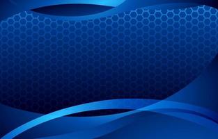 Abstract Blue Background with Wavy Curves