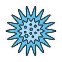 Covid19 virus particle fill style vector