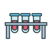 Medical tubes test laboratory fill style icon vector