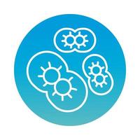 Infected cells with covid19 block style icon vector