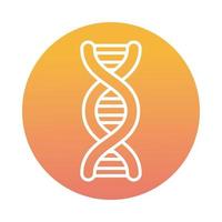 DNA molecule block style icon vector