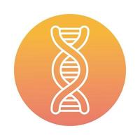 DNA molecule block style icon vector