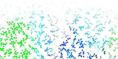Blue and green pattern with abstract shapes. vector