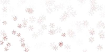 Light red abstract layout with leaves. vector