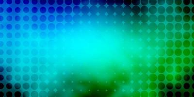 Blue and green background with circles. vector