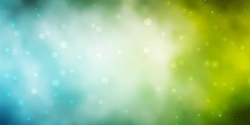 Light blue and green background with stars.