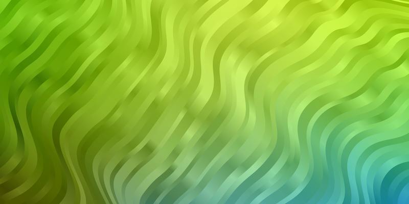 Blue and green backdrop with curves.