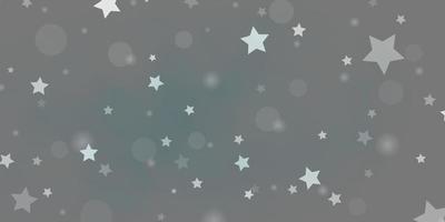 Grey and blue background with circles, stars. vector