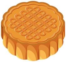 Mooncake aislado sobre fondo blanco. vector