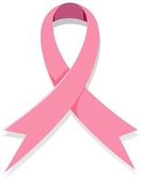 The breast cancer pink ribbon on white background vector