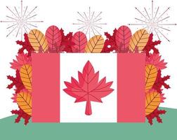 feliz día de canadá celebración banner vector