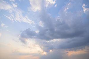 Sky and clouds in the evening light photo