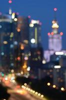 Blurred city lights photo