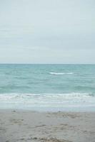 View of overcast sky on beach photo