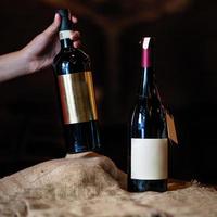 Two wine bottles photo