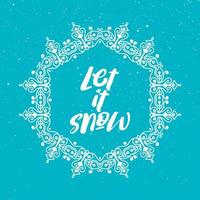 Let it snow christmas background vector