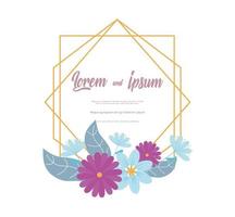 Elegant floral wedding card vector