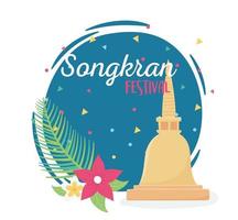 Songkran Festival celebration vector