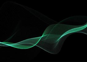 diseño de ondas que fluyen verdes vector