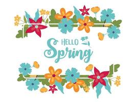 Hello Spring celebration banner vector