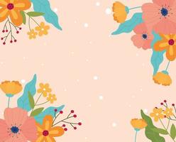 Cute floral banner background vector