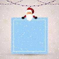 Christmas background with cute Santa vector