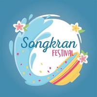 Songkran Festival celebration vector