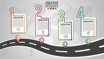 Infographic, modern timeline template for business vector