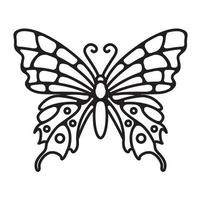 diseño de mariposa de arte de línea simple vector