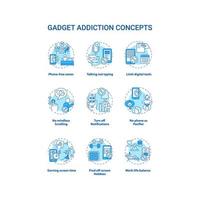 Gadget addition concept set vector