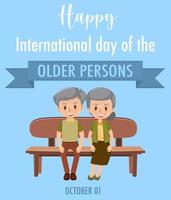 International Day of the Older Persons vector